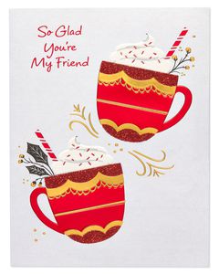 Hot Cocoa Christmas Card for Friend 