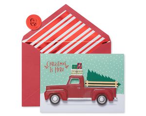 Premier Red Truck Christmas Card