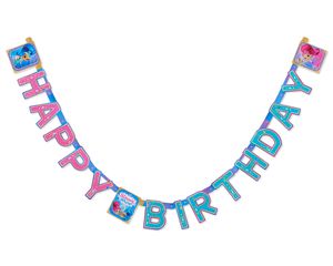 Shimmer and Shine Hinge Birthday Party Banner