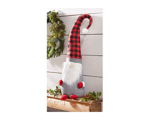 Mud Pie Large Buffalo Check Gnome