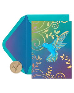 Hummingbird Boxed Blank Note Cards, 12-Count