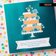 Floral Cake Wedding Card