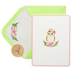 Owl Blank Greeting Card 