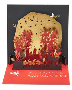 Stars Pop-Up Valentine's Day Card