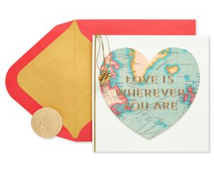 Love Is Wherever You Are Valentine's Day Greeting Card 