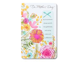 warmth thoughtfulness and caring mother's day card