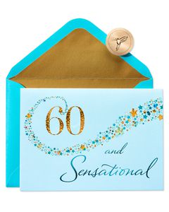 60 And Sensational Birthday Greeting Card 