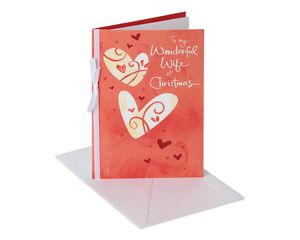Religious Hearts Christmas Card for Wife