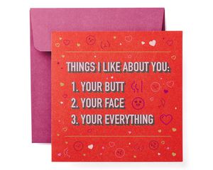 Romantic Your Butt Valentine's Day Card