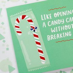 Candy Cane Christmas Greeting Card