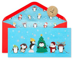 Penguins Holiday Boxed Cards, 16-Count
