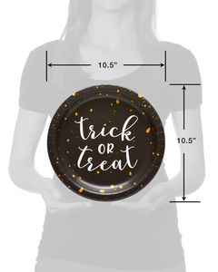 Halloween Trick or Treat Paper Dinner Plates, 8-Count