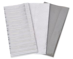 Silver and White Holiday Tissue Paper Bundle