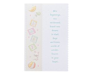warm wishes baby shower card with foil