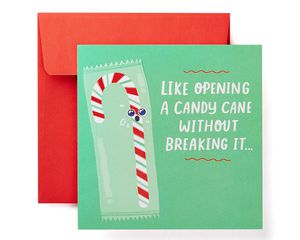 Candy Cane Christmas Greeting Card