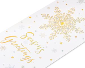 Metallic Snowflakes Christmas Cards Boxed, 16-Count
