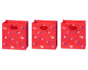 Cherries and Hearts Valentine's Day Small Gift Bags, 2-Count