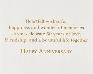 Wonderful Memories 50th Anniversary Greeting Card for Couple