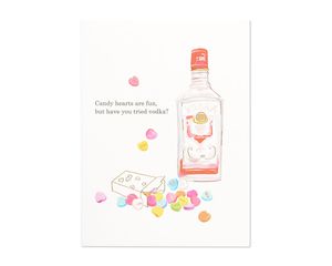 You Me card stylish typographic vodka lovers greetings card just perfect anniversary or Valentine card Vodka. romance and vodka