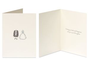 Outfits and Champagne Wedding Greeting Card Bundle, 2-Count