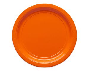 orange paper dinner plates 20 ct
