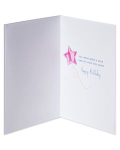 Born A Star Birthday Greeting Card - Illustrated by Sandra K Pena 