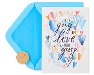 In Love Guys Anniversary Greeting Card 