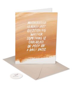 chocolate or poop mother's day card
