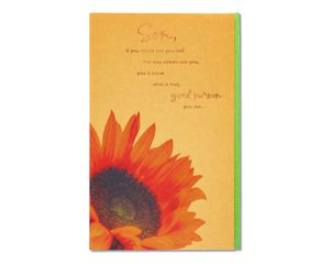Sunflower Father's Day Card for Son 
