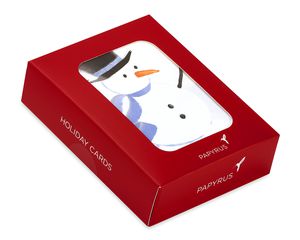 Wonderful Season Snowman Christmas Cards Boxed, 20-Count