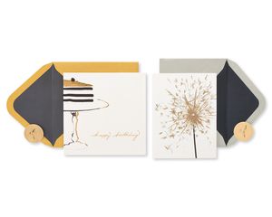 Cake and Sparkler Birthday Greeting Card Bundle, 2-Count