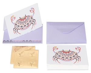 Crab Boxed Cards and Envelopes, 8-Count