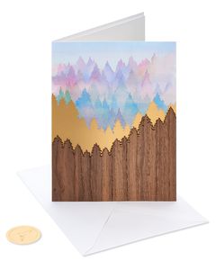 Scenic Mountain Thinking of You Blank Greeting Card 