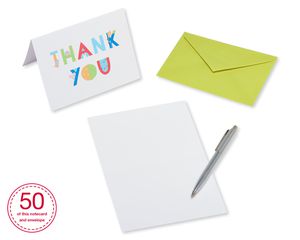 Baby Icons Thank-You Cards and Envelopes, 50-Count