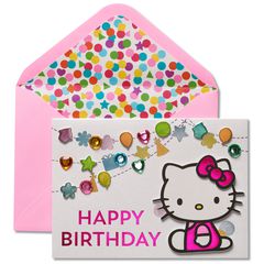 Hello Kitty Birthday Greeting Card