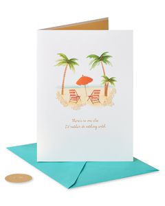 Beach Blank Romantic Greeting Card