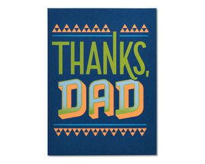 thanks dad father's day card
