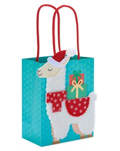 Christmas Llama Holiday Gift Bag, 1 Bag