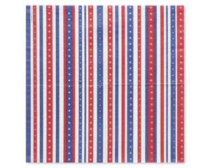Red, White and Blue Father's Day Party Supplies, Lunch Napkins, 20-Count