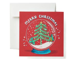 Snowglobe Christmas Greeting Card, 6-Count