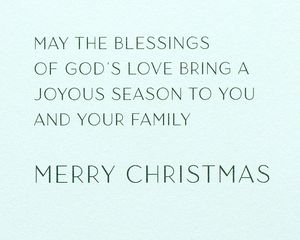 Blessings of God's Love Religious Christmas Greeting Card 