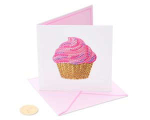 Gem Cupcake Birthday Greeting Card 