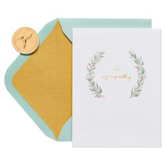 Elegant Greenery Sympathy Greeting Card