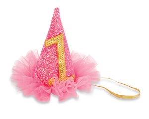 Mud Pie Birthday Girl Pink Glitter Party Hat
