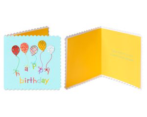 Balloons and Candles Birthday Greeting Card Bundle, 3-Count