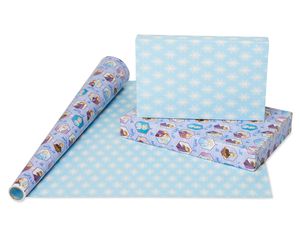Christmas Reversible Wrapping Paper, Disney Frozen, 1-Roll, 75 Total Sq. Ft.