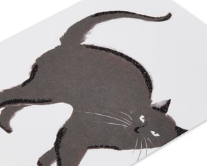 Black Cat Halloween Greeting Card 