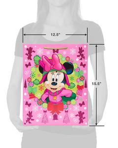 Minnie Mouse Winter Fun Large Christmas Gift Bag