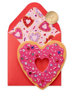 Donut Heart Valentine's Day Greeting Card 