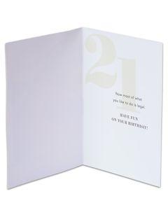21st Birthday Card